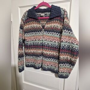 Colorful Women's Zip-Up Cardigan